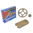KIT TRANSMISION BAJAJ ROUSER NS160 CON DISCO DE FRENO DELANTERO Y ZAPATA TRASERA 428-134L (45/15) C/CAD. DOR. C/ORING STD