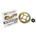 CORONA Y PIÑON MOTOMEL SKUA 200/250/TRIAX150/DAKAR200 (50/16) DORADA STD