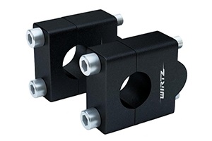 ELEVADOR UNIVERSAL +25MM CON TAPA (PARA MANUBRIOS 7/8, 22MM) COLOR NEGRO WIRTZ (257-25MM-JB)