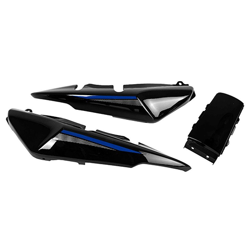 CACHA BAJO ASIENTO + UNION COLIN MOTOMEL NEW S2 150 TUBULAR AZUL (3PCS) OEM