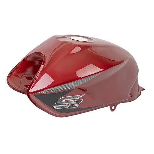 TANQUE DE NAFTA MOTOMEL NEW S2 150 TUBULAR ROJO C/ TAPA  OEM