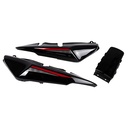 CACHA BAJO ASIENTO + UNION COLIN MOTOMEL NEW S2 150 TUBULAR ROJA (3PCS) OEM