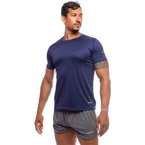 REMERA RUNNING HOMBRE AZUL MARINO S YAKKA (4002)