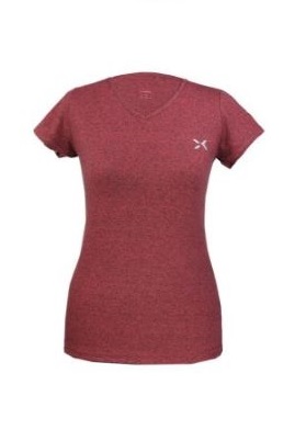 REMERA RUNNING MUJER JASPEADA BORDO S YAKKA (4015)