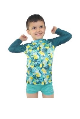 REMERA FILTRO UV NIÑO AQUA TALLE 12 YAKKA (4005)