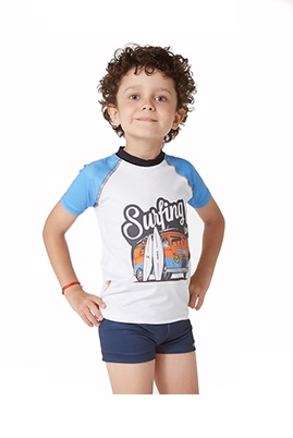 REMERA FILTRO UV NIÑO SURF M/CORTA TALLE 1 YAKKA (4021)