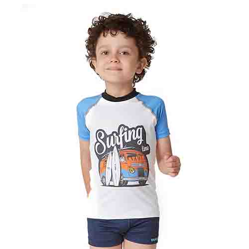 REMERA FILTRO UV NIÑO SURF M/CORTA TALLE 4 YAKKA (4021)