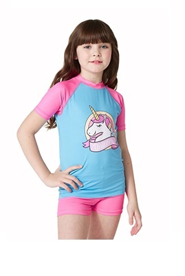 REMERA FILTRO UV NIÑO UNICORNIO M/CORTA TALLE 1 YAKKA (4021)