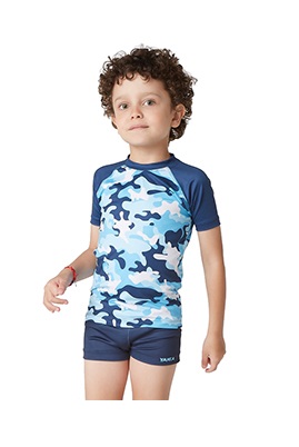 REMERA FILTRO UV NIÑO CAMUFLADO M/CORTA TALLE 1 YAKKA (4021)