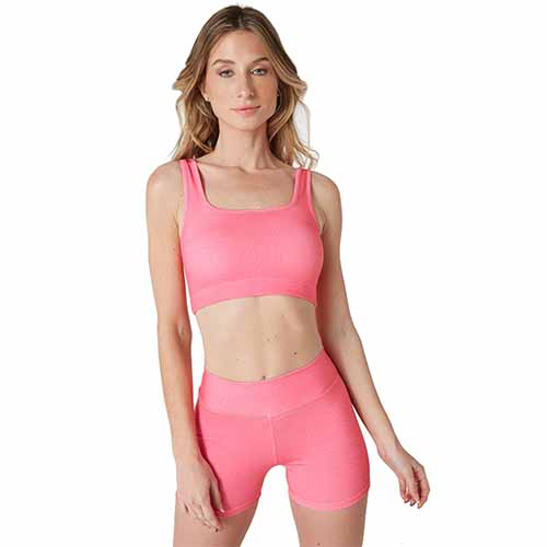 CALZA MINI SHORT MUJER SUBLIMADA FANTASY FUCSIA TALLE S YAKKA (3006)