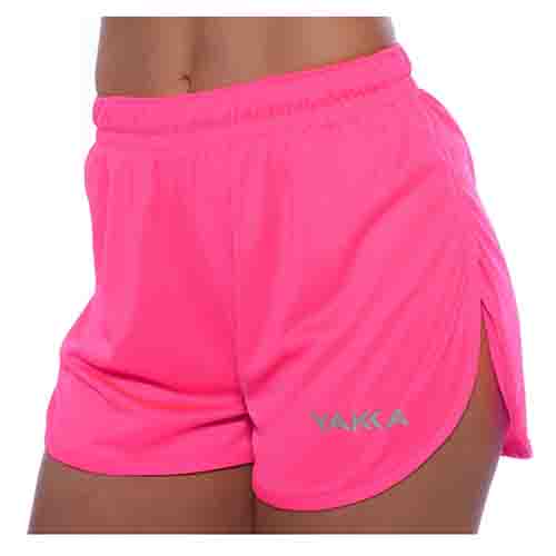 SHORT RUNNING UNISEX ROSA FLUOR TALLE S YAKKA (4009)