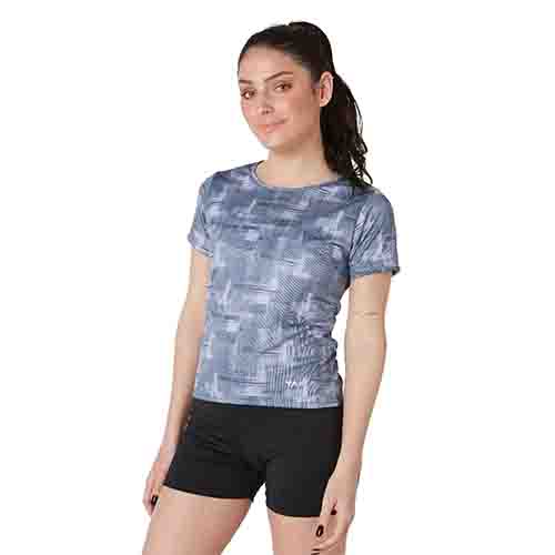 REMERA RUNNING MUJER TAYLOR GRIS TALLE L YAKKA (4028)