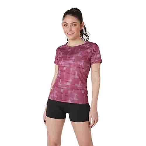 REMERA RUNNING MUJER TAYLOR BORDO TALLE S YAKKA (4028)(4026)