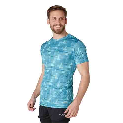 REMERA RUNNING HOMBRE TAYLOR AQUA TALLE M YAKKA (4003)