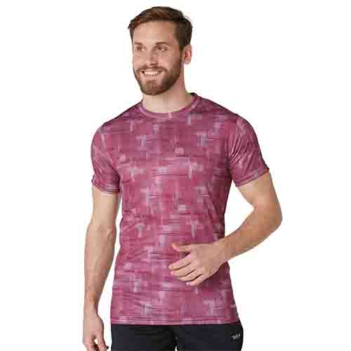 REMERA RUNNING HOMBRE TAYLOR BORDO TALLE S YAKKA (4003)