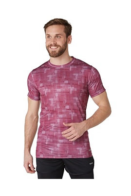 REMERA RUNNING HOMBRE TAYLOR BORDO TALLE S YAKKA (4003)