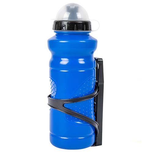 CARAMAÑOLA AZUL SPORTS 600CC CON TAPA CUBRE PICO Y SOPORTE NEGRO PLASTICA VC (1072A)