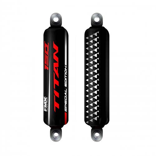 CUBRE AMORT. HONDA GRANULATED TITAN NEGRO/BLANCO FMX (CAMH TIT NB)