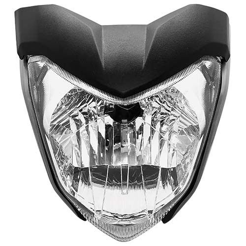 FAROL OPTICA DELANTERO YAMAHA FZ16 COMPLETO C/EMBELLECEDOR Y CACHAS LATERALES PLASTICA VC (1105)