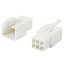 FICHA HEMBRA 6 TERMINALES PLASTICA VC (775)