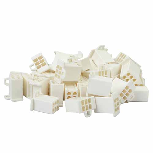 FICHA MACHO 6 TERMINALES PLASTICA VC (879)