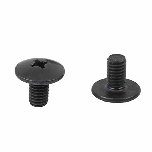 TORNILLO M6X10 NEGRO P/PLASTICOS CABEZA Ø 16mm X UNIDAD PLASTICA VC (T006N)