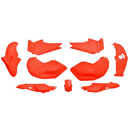KIT CARENADO FZ 16 ROJO 9 PZAS. PLASTICA VC (1052R)
