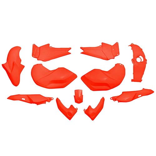 KIT CARENADO FZ 16 ROJO 11 PZAS. PLASTICA VC (1053R)