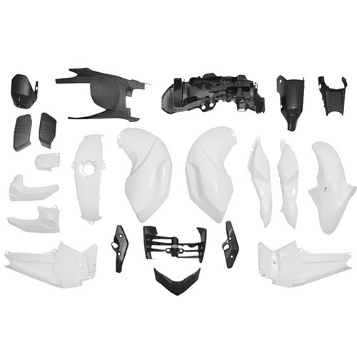 KIT CARENADO FZ 16 BLANCO 20 PZAS. PLASTICA VC (1054B)
