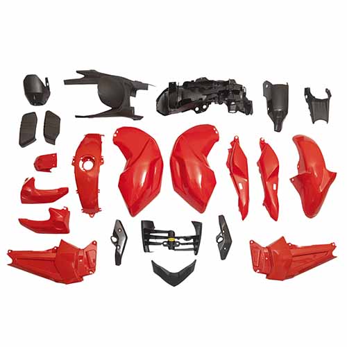 KIT CARENADO FZ 16 ROJO 20 PZAS. PLASTICA VC (1054R)