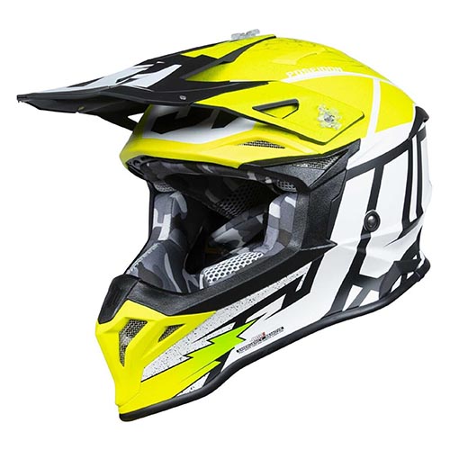 CASCO JUST1 J39 POSEIDON FLUOR YELLOW/BLACK/WHITE M