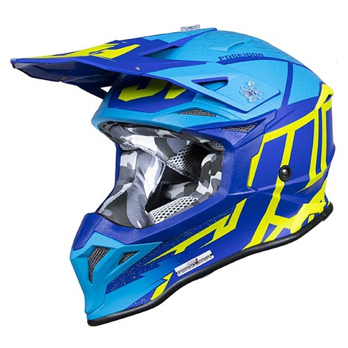 CASCO JUST1 J39 POSEIDON FLUOR YELLOW/BLUE L