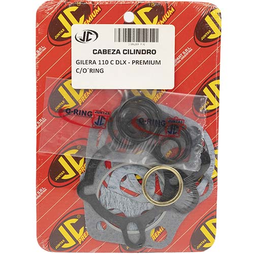 JUNTA TAPA DE CILINDRO GILERA 110 C DLX PREM. C/ORING JC (06269P/O)