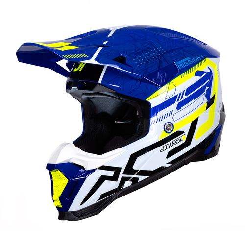 CASCO J40 MISSION FLUO YELLOW/BLUE GLOSS XS JUST1