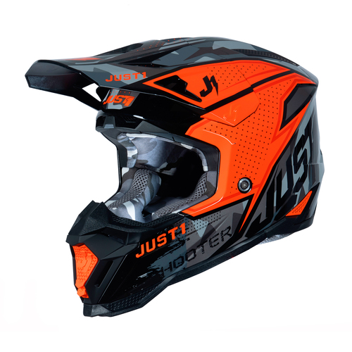 CASCO J40 SHOOTER CAMO/ORANGE/BLACK GLOSS M JUST1