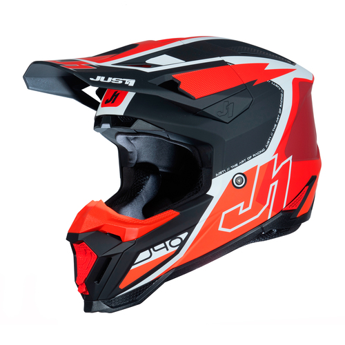 CASCO J40 FLASH RED/WHITE/BLACK MATT XL JUST1