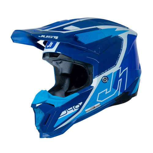 CASCO J40 FLASH WHITE/BLUE MATT XL JUST1