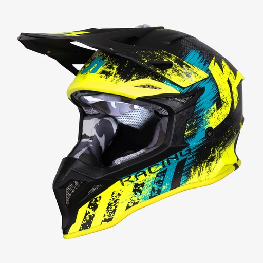 CASCO JUST1 J39 STORM BLUE FLUO YELLOW BLACK XXL