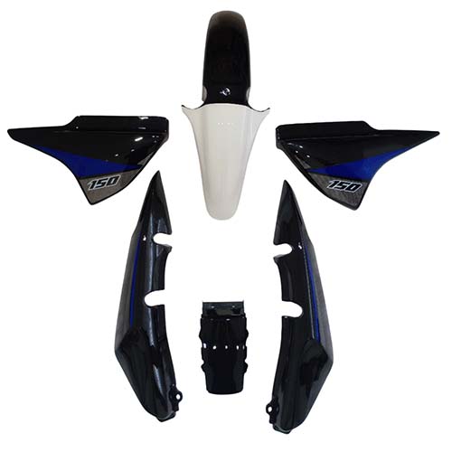 KIT PLASTICOS COMPLETOS NEW S2 150 TUBULAR BLANCO (6PCS) OEM