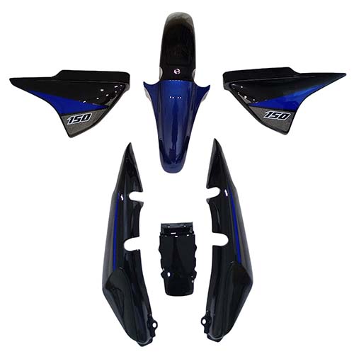 KIT PLASTICOS COMPLETOS NEW S2 150 TUBULAR AZUL (6PCS) OEM