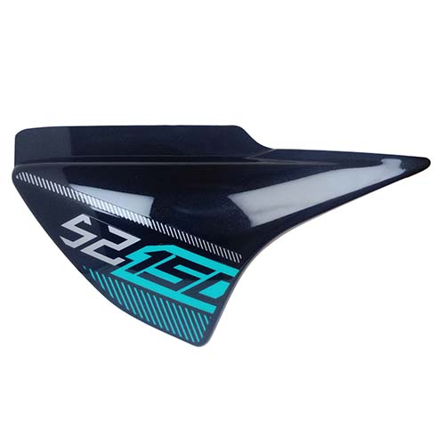 CACHA LATERAL MOTOMEL NEW S2 150 TUBULAR LADO DERECHO NEGRO / VERDE OEM