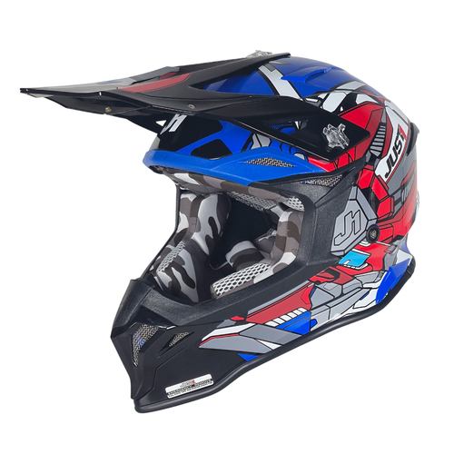CASCO JUST1 J39 SUPPRESSOR RED/BLUE/BLACK GLOSS L