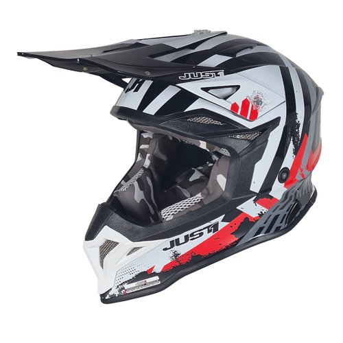 CASCO JUST1 J39 MARSHALL WHITE/RED/BLACK GLOSS S