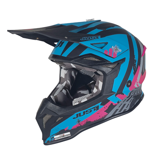 CASCO JUST1 J39 MARSHALL TEAL/BLACK/PINK MATT XXL