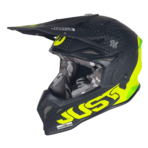 CASCO JUST1 J39 XENO FLUO YELLOW/BLACK MATT XL