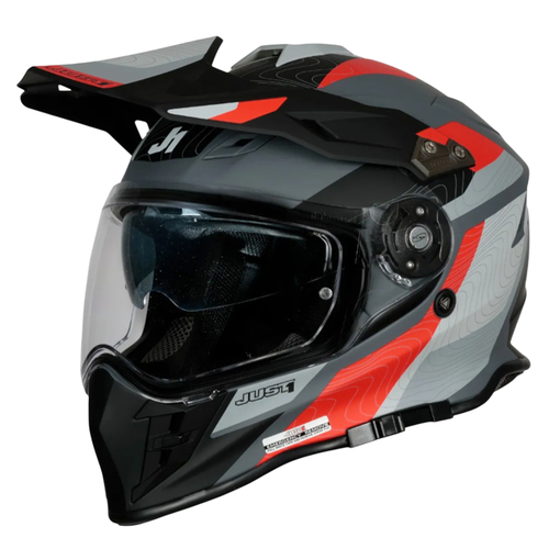 CASCO JUST1 J34 PRO GLOBE FLUO RED/BLACK MATT L