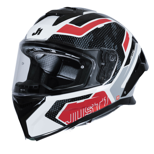 CASCO JUST1 J-STR UNION RED/WHITE GLOSS XL