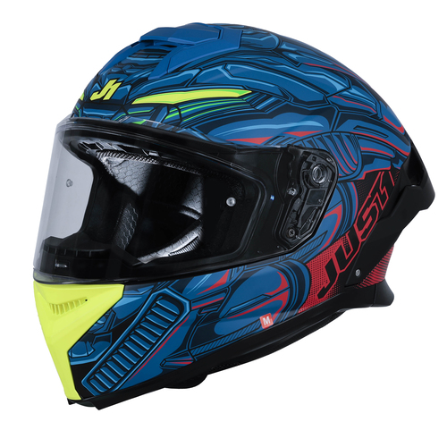 CASCO JUST1 J-STR TITAN BLUE/RED/BLACK MATT L