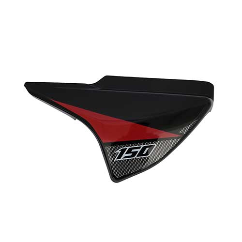 CACHA LATERAL MOTOMEL S2 150 NEGRO/ROJO LADO IZQUIERDO MTC