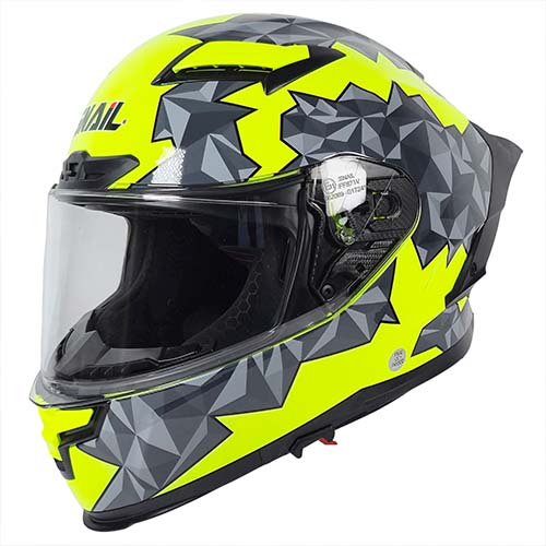 CASCO SNAIL FF871 DOBLE VISOR FLUO YELLOW/GREY XXL